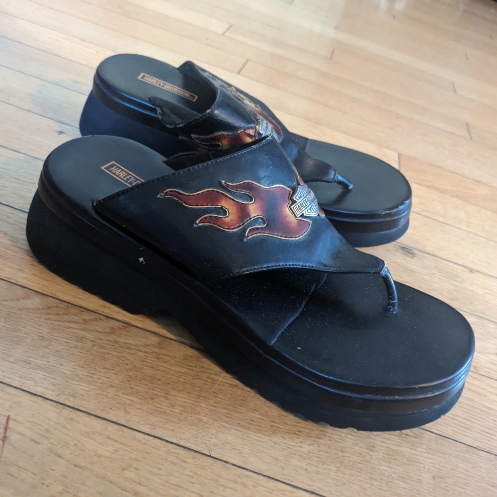 Harley Davidson Flame Sandals!!
